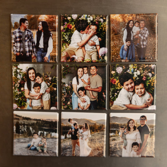 Set of 9 Custom Photo Magnets